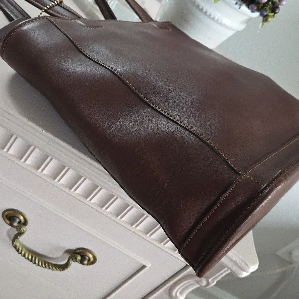Vintage COACH Mahogany Bleeker Leather Tote Bag - Picture 9 of 14